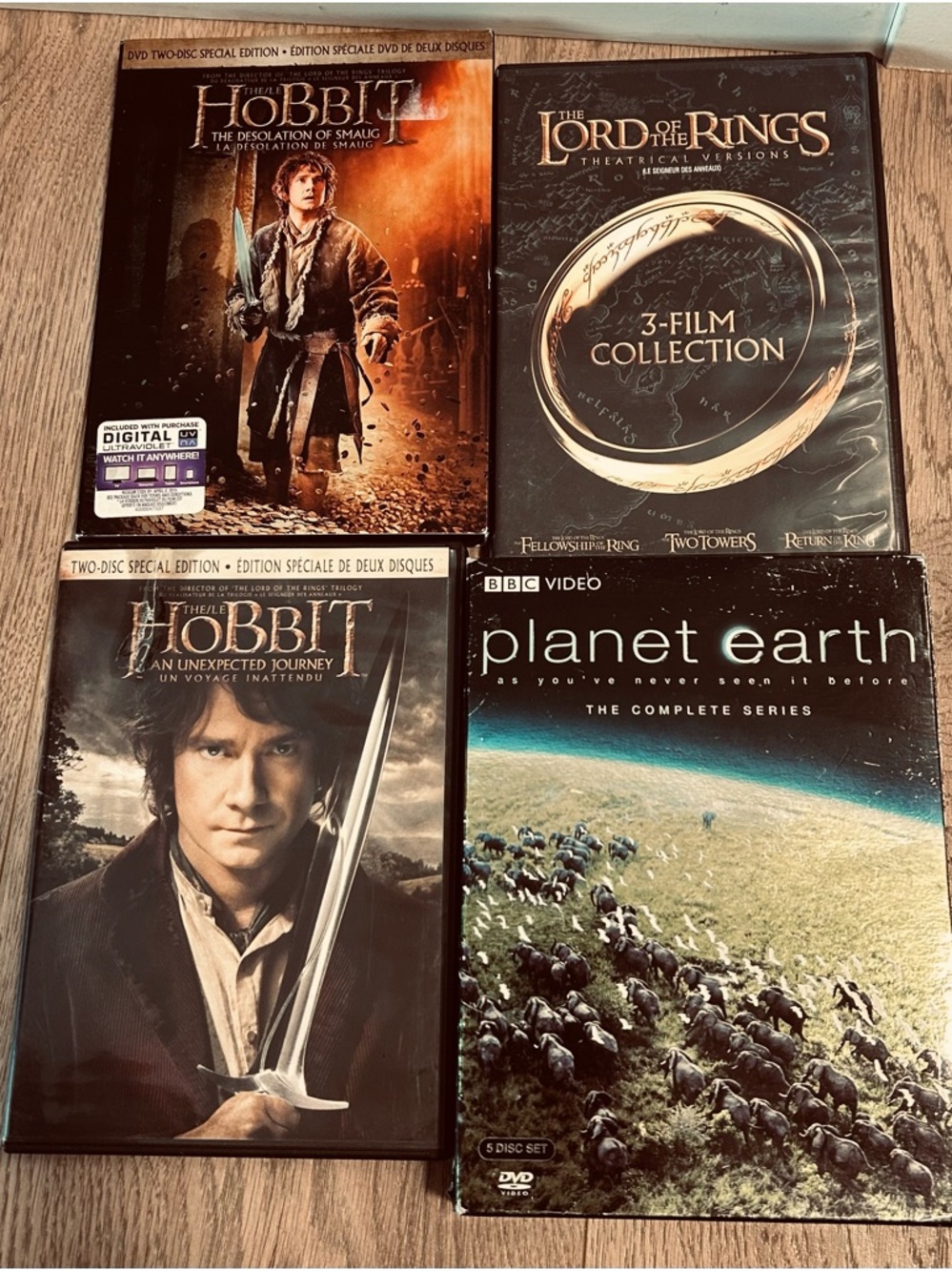 The Hobbit & LOTR + Planet Earth DVD Bundle